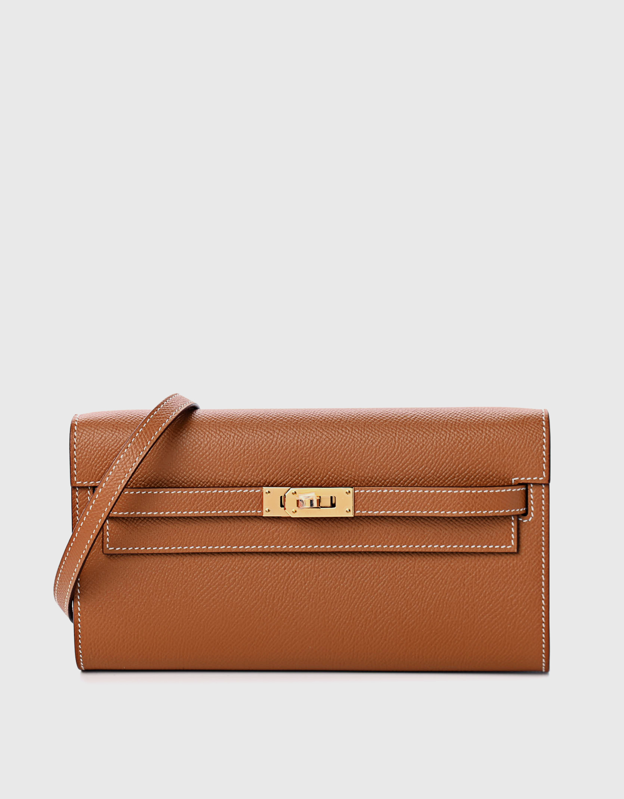 Hermès Kelly To Go Epsom Leather Long Wallet Shoulder Bag-Gold