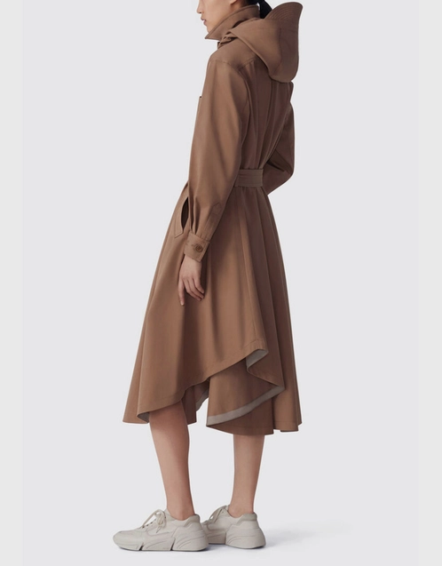 LOUIS VUITTON Hooded Trench Coat With liner brown. UNIQUE Size 54