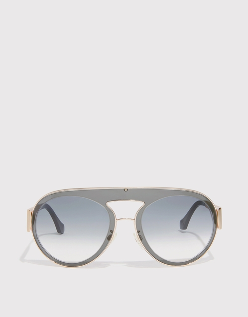 Tomas Maier Rubber Blinders Palm Tree Printed Mirrored Aviator Sunglasses  (Sunglasses,Aviator)