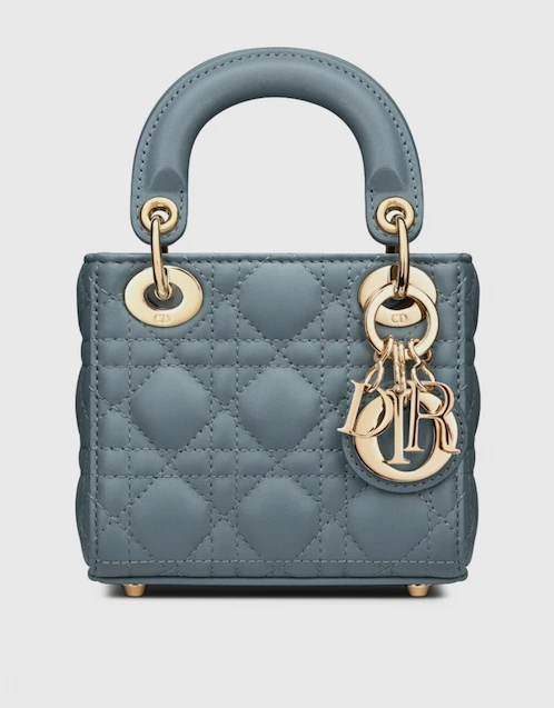 Dior - Miss Dior Mini Bag Cloud Blue Cannage Lambskin - Women