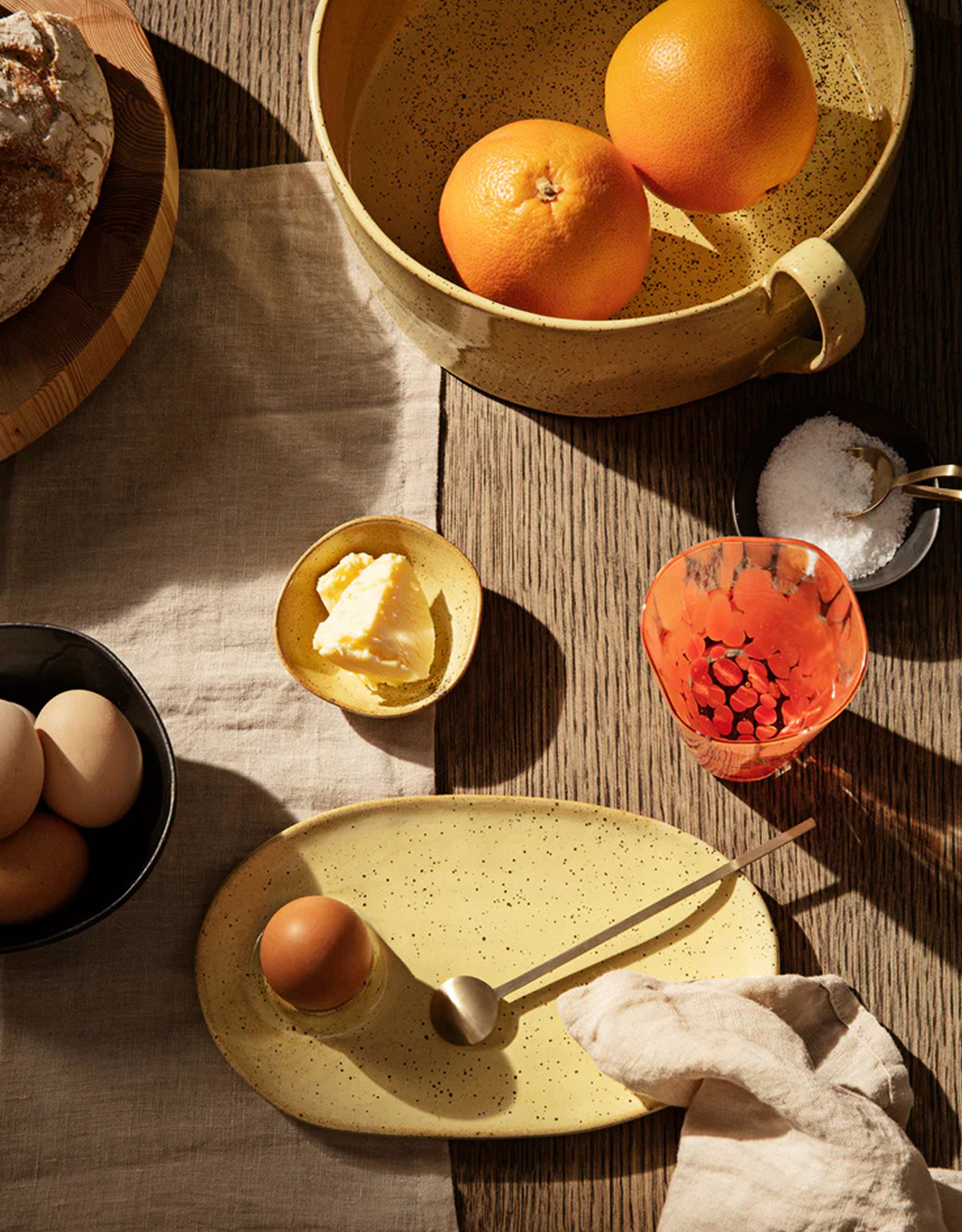 Ferm Living Flow Breakfast Plate-Yellow Speckle (Home,Kitchen and Dining, Plates,Bread and Butter Plates) IFCHIC.COM