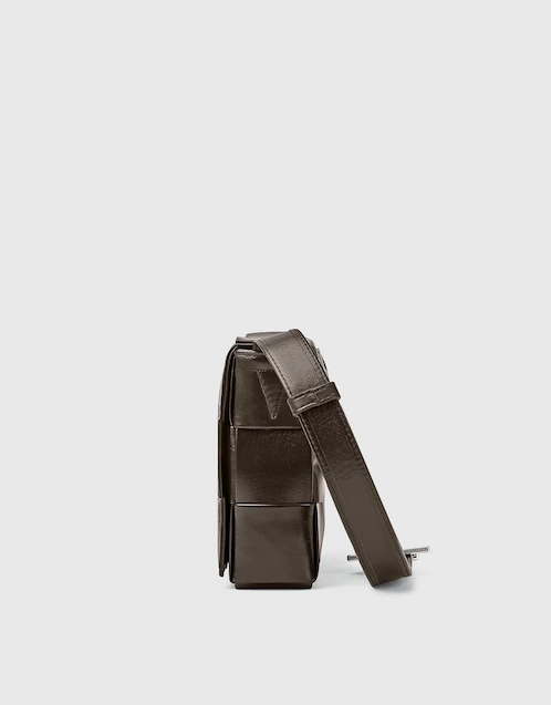 Bottega Veneta Men's Cassette Intrecciato Leather Messenger Bag