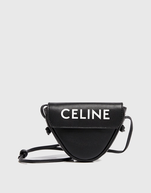 triangle bag in Triomphe Canvas with Celine print