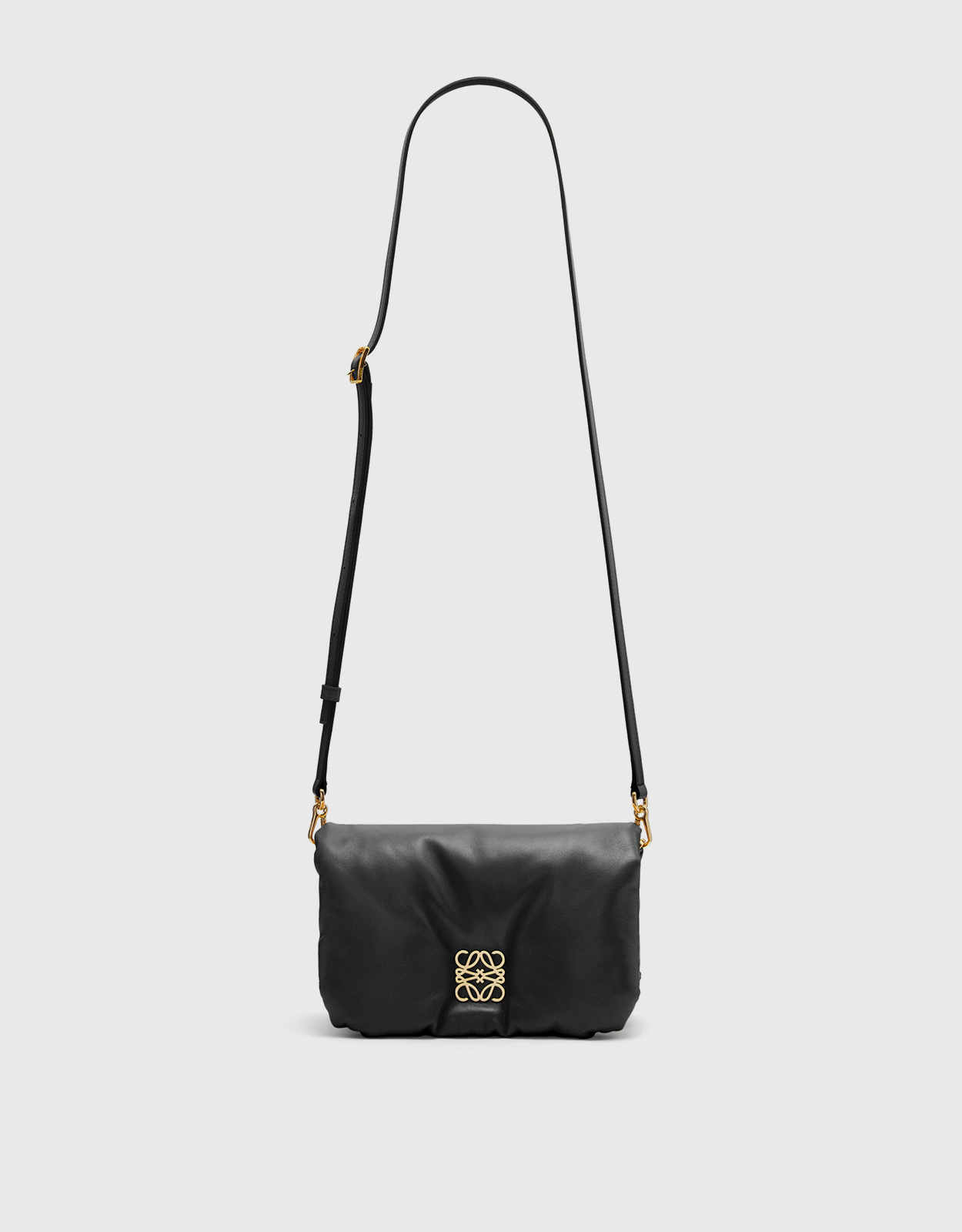 Buy Loewe Puffer Goya bag in black shiny nappa lambskin at the Park Avenue  boutique. Loewe Puffer Goya bag in black shiny nappa lambskin from the best  world brands with delivery across