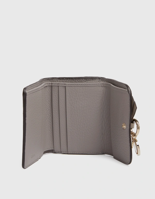 Chloé Alphabet Calfskin Leather Tri-Fold Wallet 