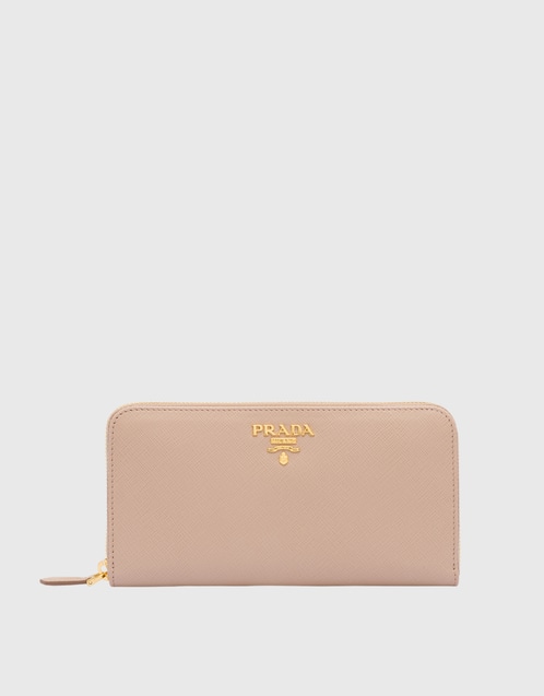 Prada Saffiano Leather Zip Around Long Wallet (Wallets and Small ...