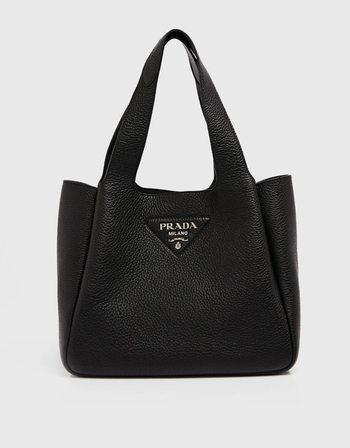 PRADA Triangle logo Crocodile embossed Nylon Tote bag Black Vintage Ol –  VintageShop solo