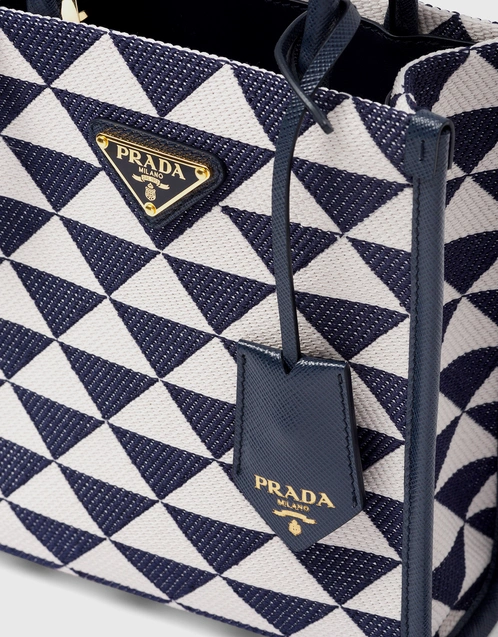 new PRADA Symbole Triangle logo saffiano leather phone pouch