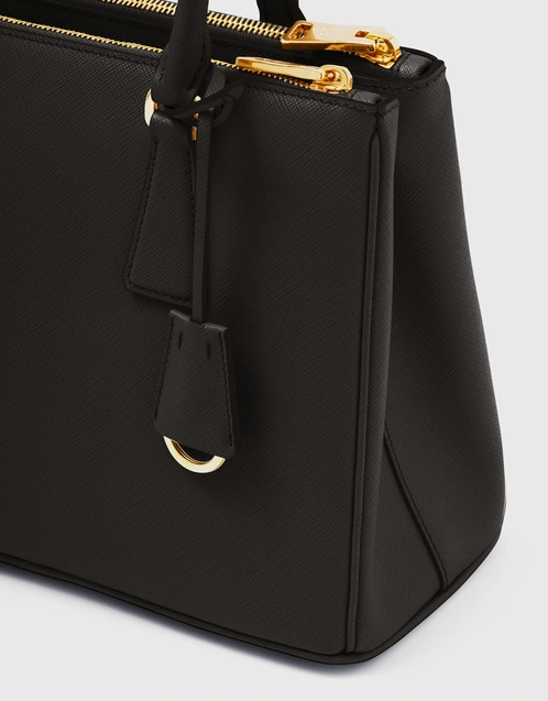 Prada Galleria Small Saffiano Leather Bag in Black