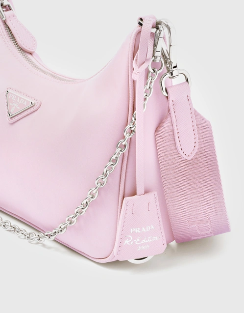 Re Edition 2005 Small Leather Shoulder Bag in Pink - Prada
