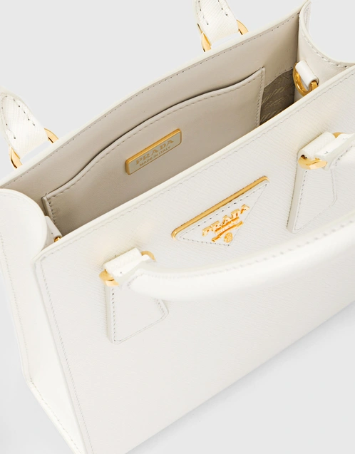 Prada Saffiano Mini Leather Tote Handbag