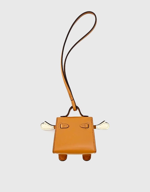 Hermès Hermès Kelly Idol Bag Doll Saddle and Lambskin Leather Charm-Fauve  Silver Hardware (Wallets and Small Leather Goods,Bag Charms)