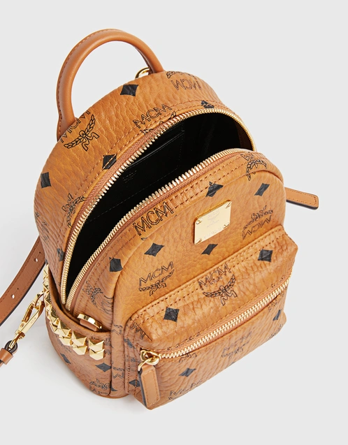 MCM, Bags, Mcm Munchen Laptop Cognac Backpack Studded Detail