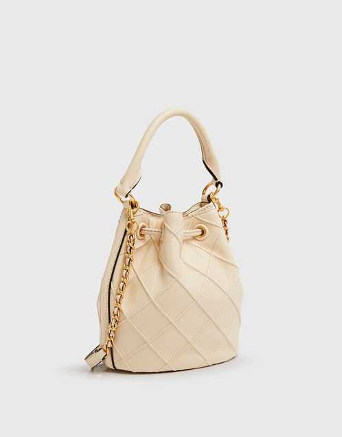 Tory Burch Fleming Soft Bucket Bag in White