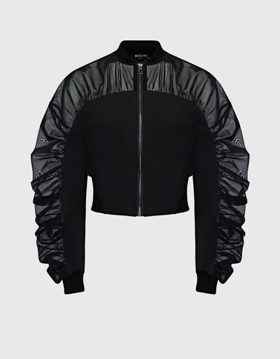 lululemon athletica, Jackets & Coats, Lululemon Solace Asymmetrical Zip  Up Ruched Sleeve Jacket Black 4