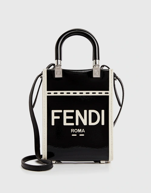 Fendi Roma Clutch - Black leather pouch