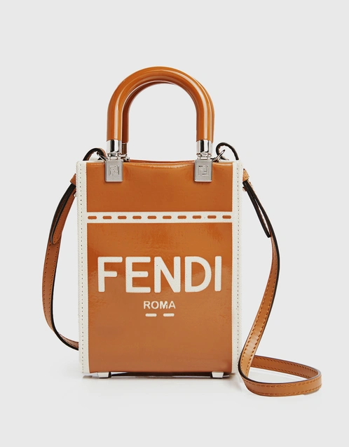Fendi Brown Leather Crossbody Bag