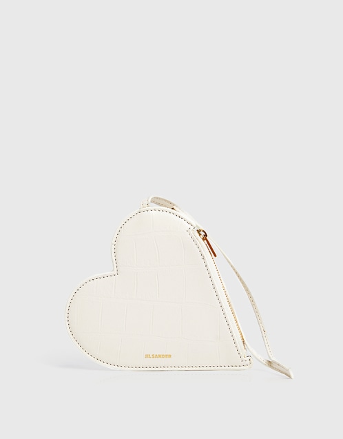 Jil Sander - Heart-Shaped Calf Leather Coin Pouch-Black