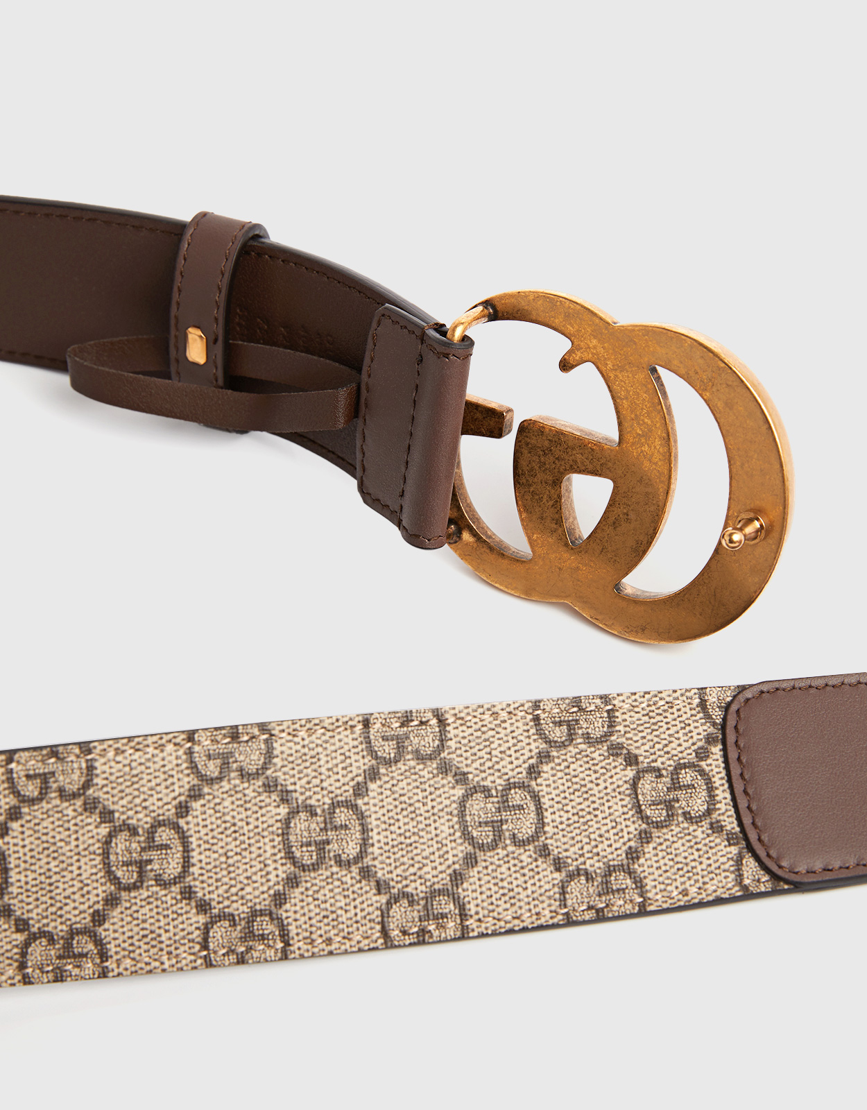 Gucci Beige/Ebony GG Canvas Belt w/ Interlocking GG Buckle Size 95