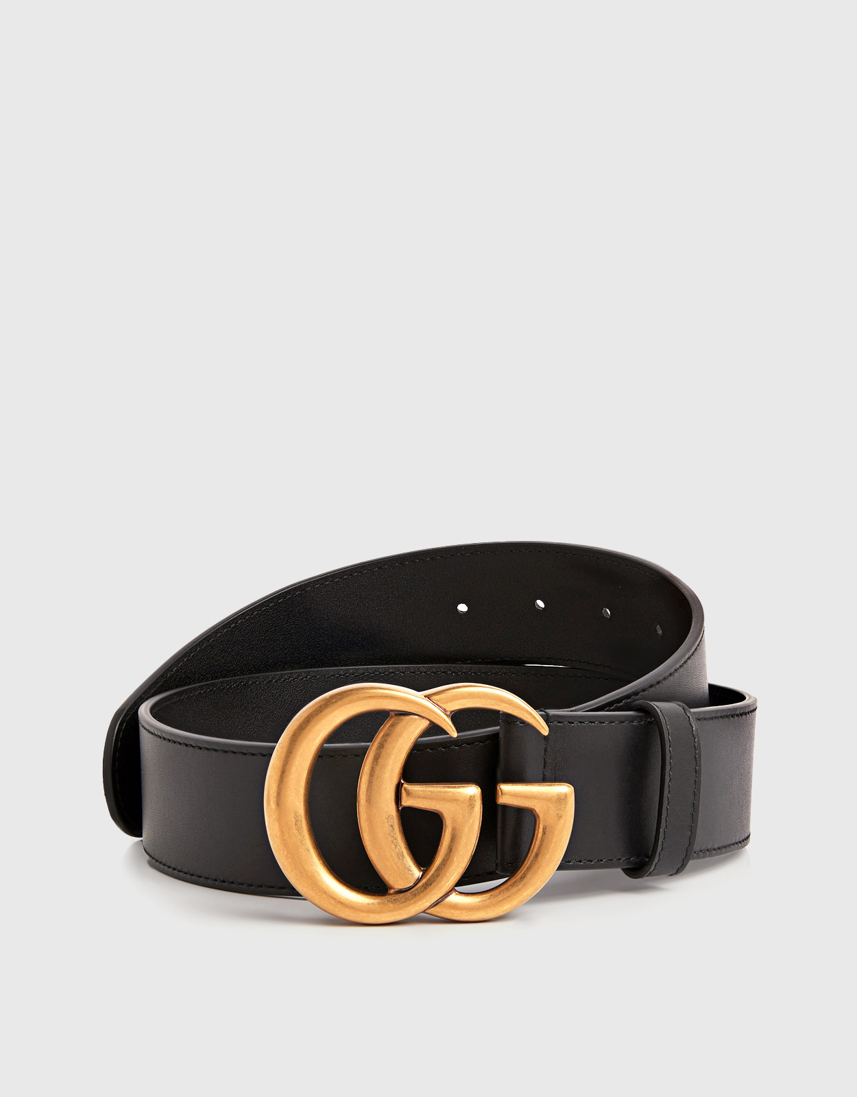 Gucci - New GG Black Leather Belt