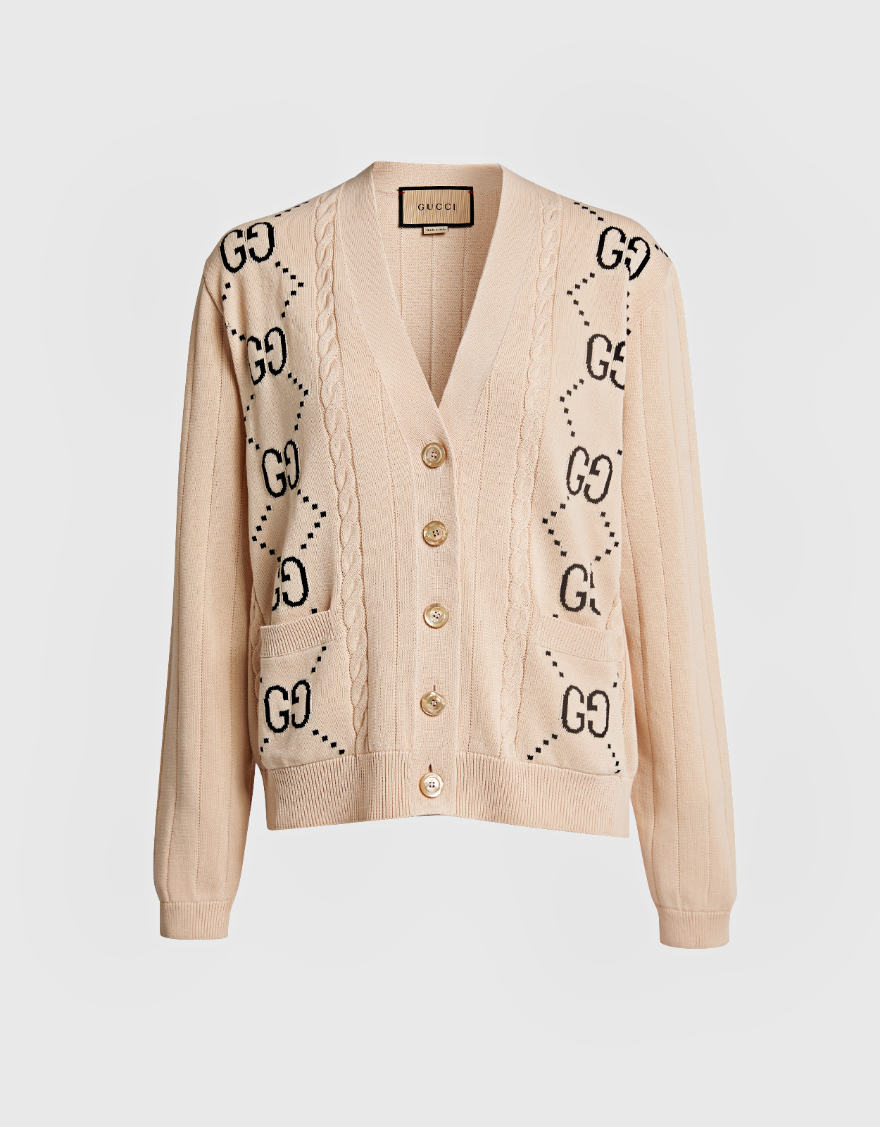 Gucci - Ivory GG Logo Cotton Jacket