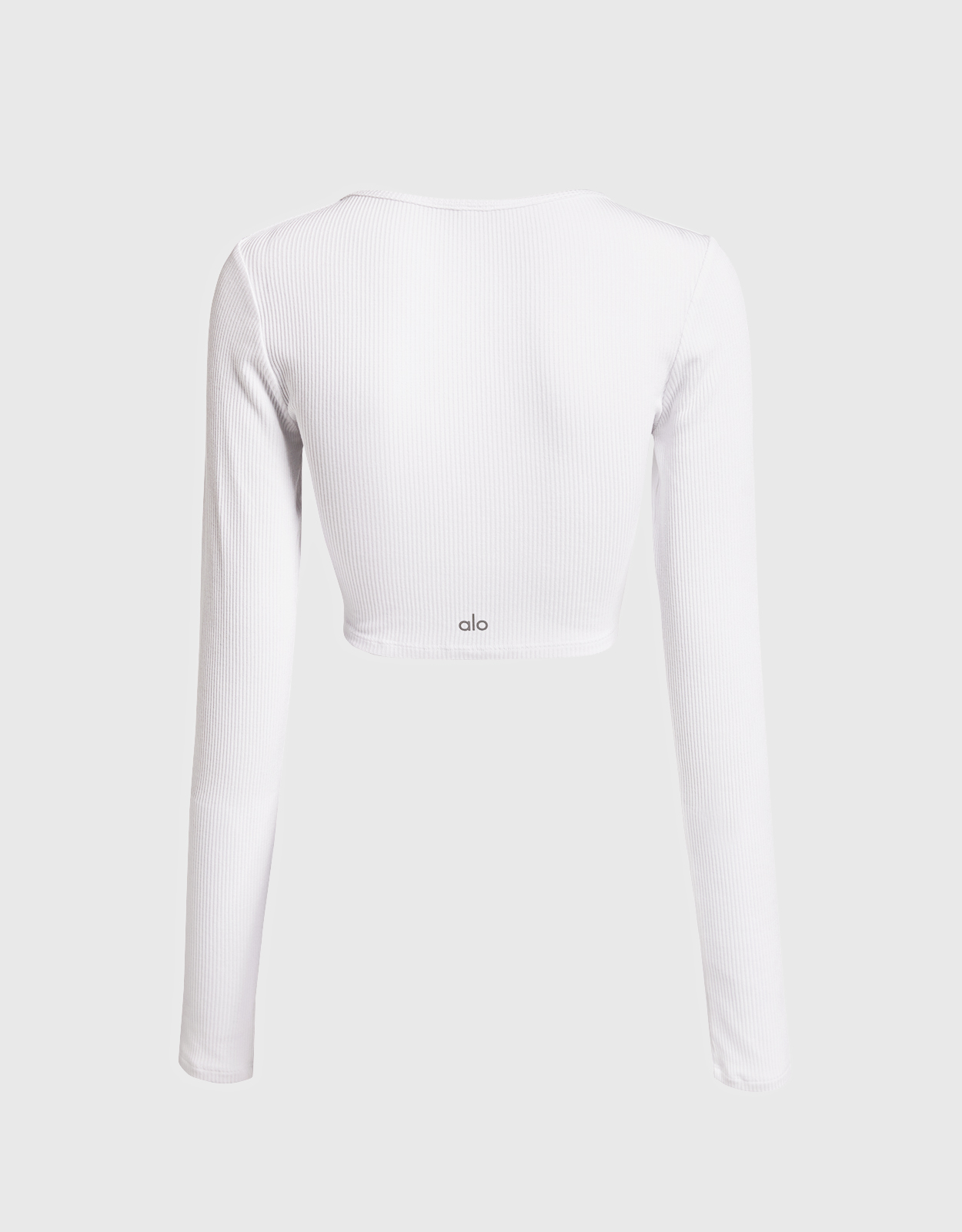ALO Ribbed Knotty Long Sleeve Medium built-in front knot cotton