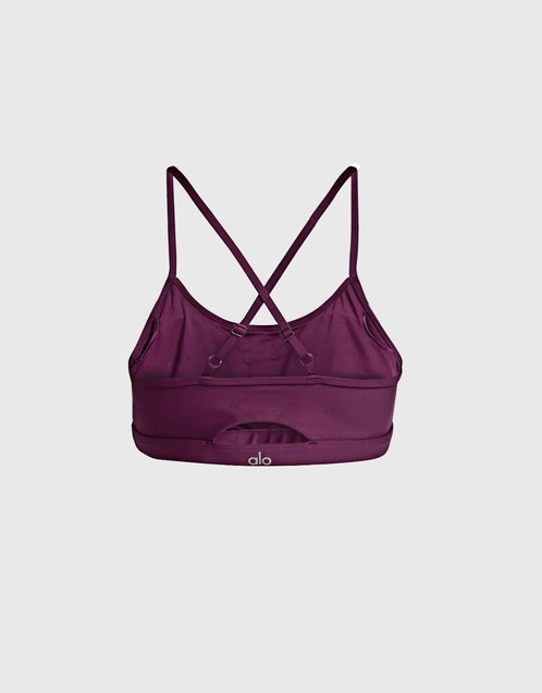 Buy Alo Airlift Intrigue Cutout Stretch Sports Bra - Purple At 50