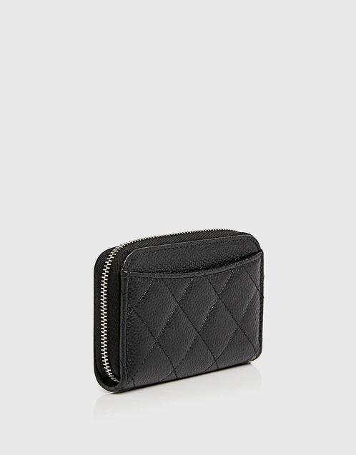 Chanel Black Quilted Grained Calfskin Coin Purse