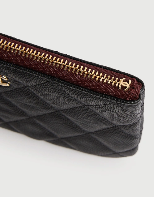 Chanel Classic Zippy Grained Leather Purse