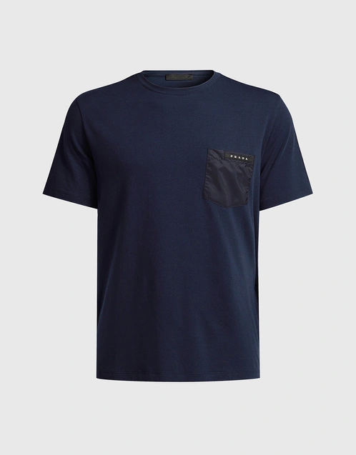 Prada Recycled Nylon And Plain Weave T-Shirt (Tops,T-shirts)