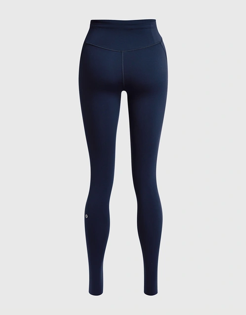 Lululemon women's Navy Blue Cloud Leggings Size 6 Nulux Athleti Crop Pant  Yoga