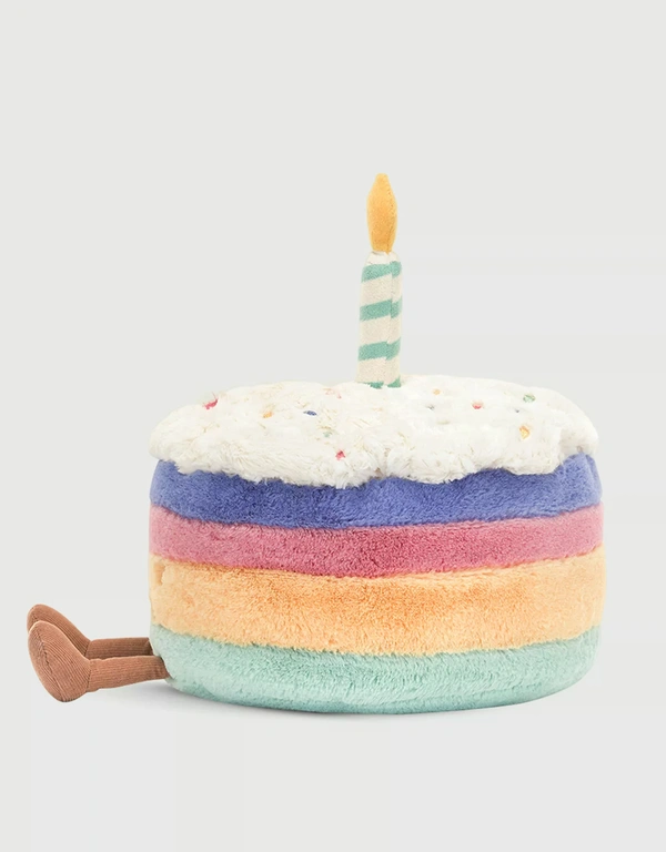 Jellycat Amuseable Rainbow Birthday Cake Soft Toy 26cm