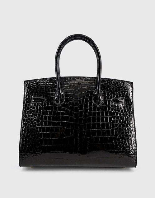 Hermès Birkin 30 Porosus Crocodile Leather Handbag-Noir Gold Hardware