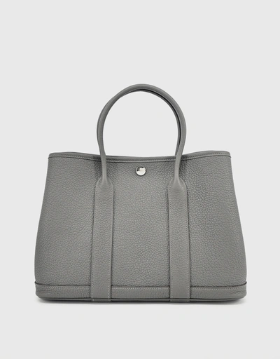 Hermès Garden Party 30 Negonda Leather Handbag-Gris Meyer Silver Hardware
