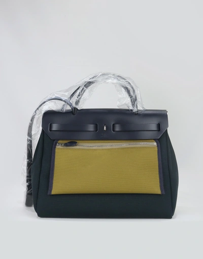 Hermès Herbag 31 Canvas Handbag-Noir Silver Hardware
