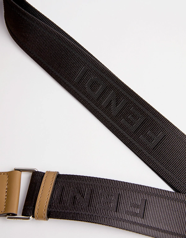 Fendi Diagonal FF Logo Leather Crossbody Camera Bag