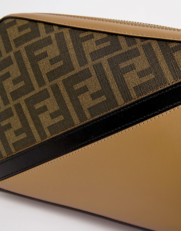 Fendi Diagonal FF Logo Leather Crossbody Camera Bag