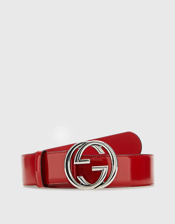 Gucci GG Buckle Patent Leather ワイドタイプ Belt