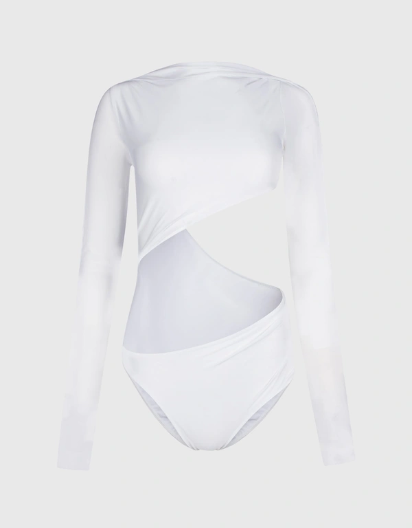 Jacquemus Asymmetric Cropped Bodysuit
