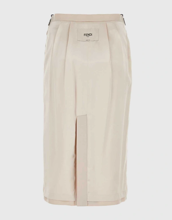 Fendi Satin ミッドレングススカート Pencil Skirt