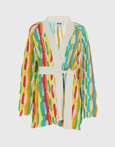 Cotton Multicolor Knitted Cardigan