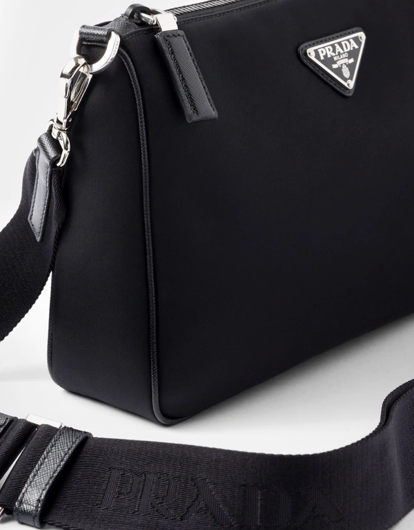 Prada Re-Nylon And Saffiano Leather Crossbody Bag