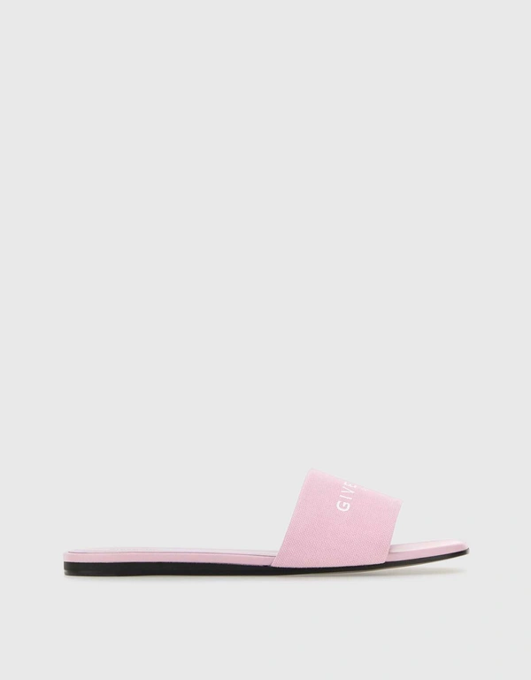 Givenchy Canvas Printed Logo Flat Slippers