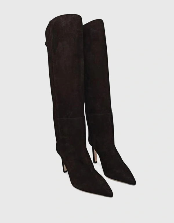 JIMMY CHOO Alizze Suede High Heeled Knee Boots