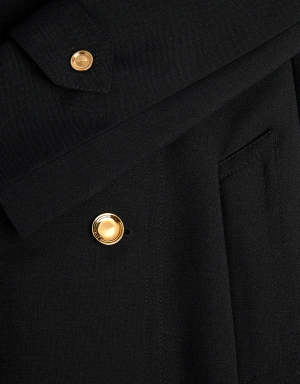 Louis Vuitton Mohair Blend Double-Breasted Short Coat