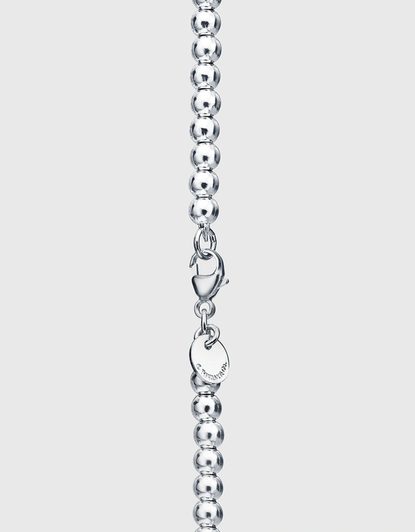 Tiffany & Co. Return To Tiffany Sterling Silver Heart Tag Bead Bracelet