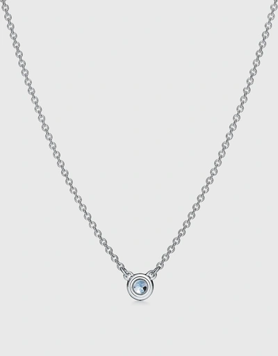 Elsa Peretti Color By The Yard Sterling Silver Aquamarine Pendant Necklace