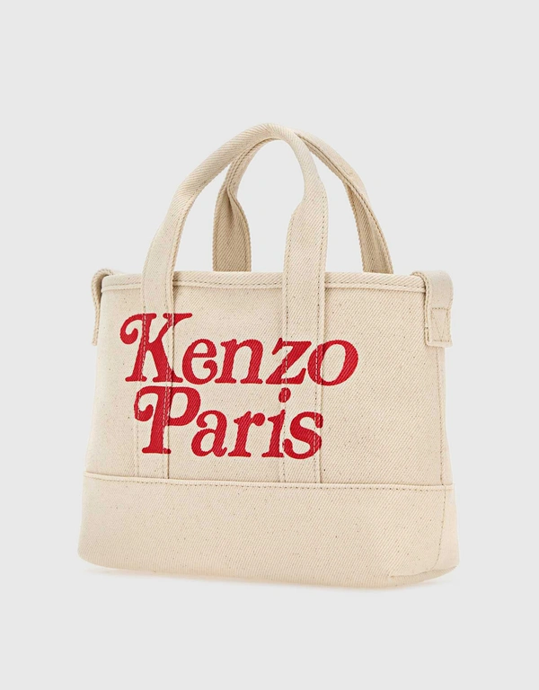 Kenzo Logo Small Canvas Crossbody Tote Bag