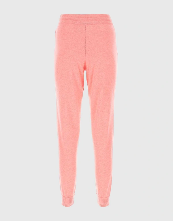Sporty & Rich Logo Embroidered Cashmere Sweatpants