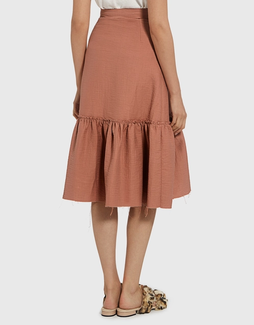 Rachel Comey Bonnie Ruffled Wrap Midi Skirt (Skirts,Midi)
